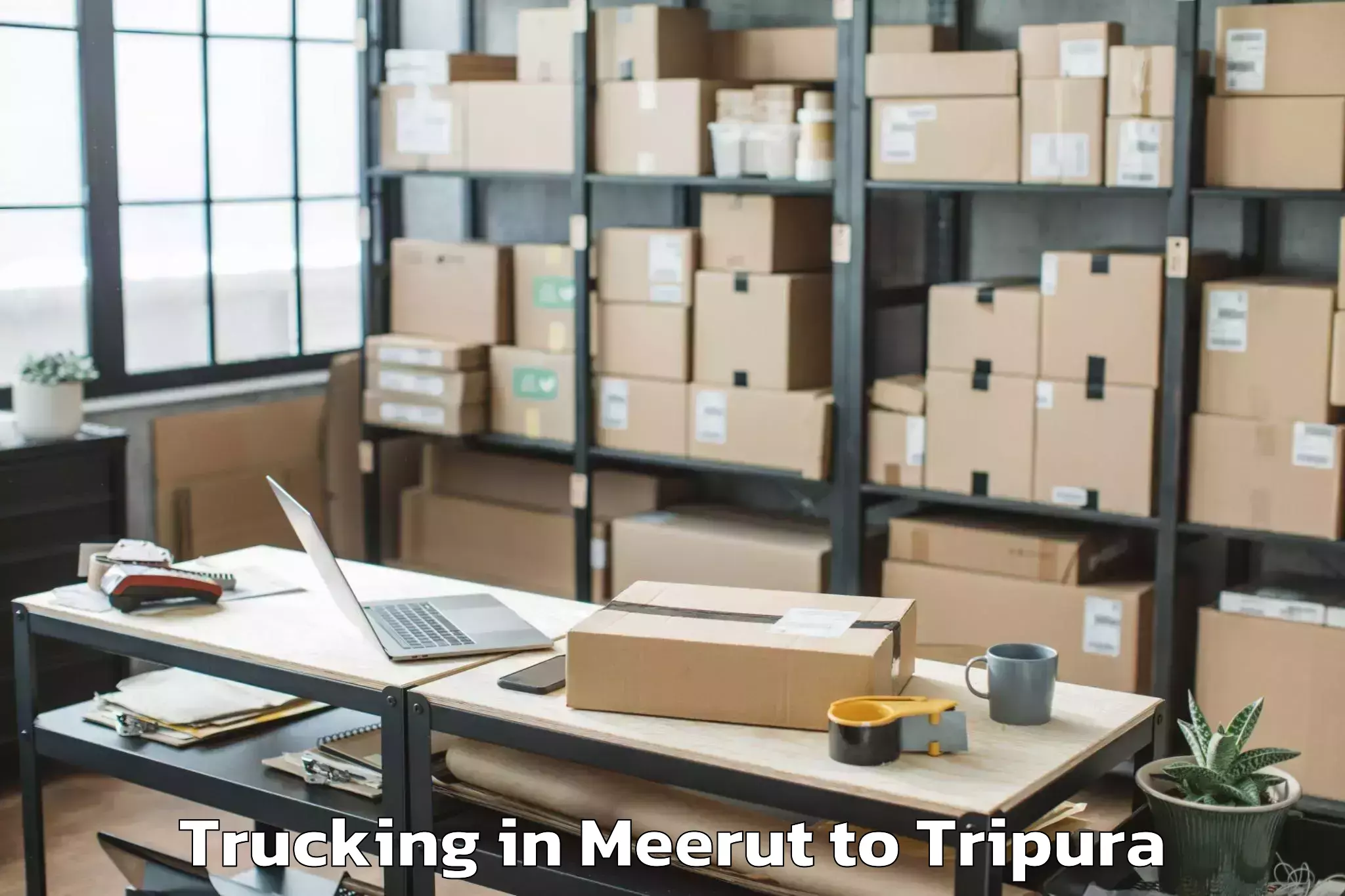 Get Meerut to Khowai Trucking